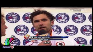 Lazio Roma 1-2  Rocchi Vucinic - Derby INTERVISTA VUCINIC man of the match- Sky HD - 18-04-2010