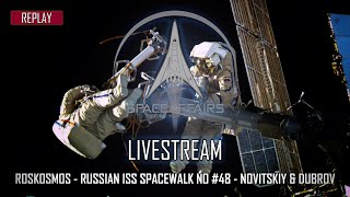 Roskosmos - ISS Russian Spacewalk No# 48 - Novitskiy and Dubrov - June 2, 2021