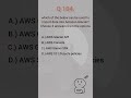 AWS cloud practitioner question - 104 | aws certification question #shorts #shortsfeed #viral