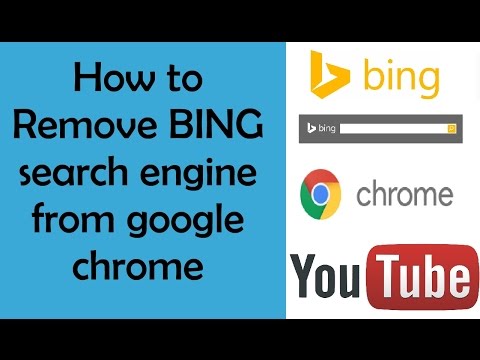 How to remove BING search engine from google chrome How to remove BING search engine from google chrome