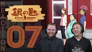 SOS Bros React - Silver Spoon Season 1 Episode 7 - "Hachiken Visits Giga Farm"