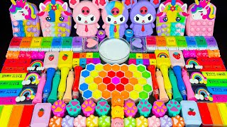 Random mixing slime ASMR 🌈 Mega Rainbow Kuromi vs Glitter Slime | play pop it and slime