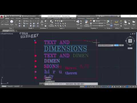 AutoCad TEXT AND DIMENSIONS Tamil AutoCad TEXT AND DIMENSIONS Tamil