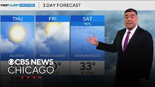 Improving temps after icy start in Chicago