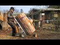 Chainsaw carving Some type of Throne # 1 & Cleaning shop