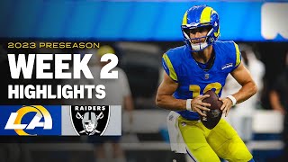 Rams Highlights From Preseason Week 2 vs. Raiders: Jake Hummel Pick Six, Stetson Bennett TD & More