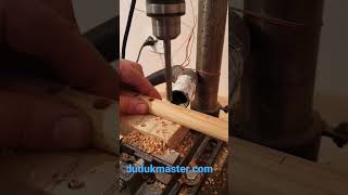 Duduk Craftsman Making Duduk Holes on Apricot Tree Wood