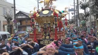 平成28年　あきる野＜阿伎留神社＞例大祭　六角巨大神輿＝御旅所・発與（氏子廻り）