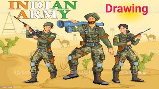 How to Draw Soldier by Army ll Republic day Drawing ll Step by Step Drawing ll  Indian Army ll