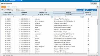 AngularJs AxGrid - Data records filtering.