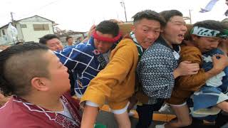 令和元年  　　木更津　八剱八幡神社　関東一の大神輿　木更津流担ぎ（迫力満点。）