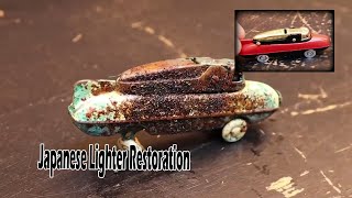 Japanese lighter restoration - SAROME blue bird rocket car