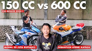 PROJEK TERGILA GUE! SUZUKI GSX-R150 TANTANG KAWASAKI ZX6R (DIOPREKIN @AtenxKatros )