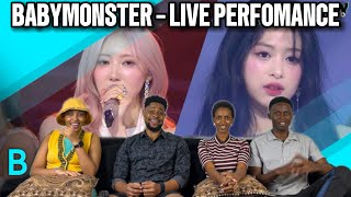 Our Reaction To BABYMONSTER - INTRO + DRIP | 2024 SBS Gayo Daejeon | KOCOWA+