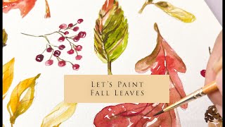 Painting Fall Leaves from Jean's Watercolor Book : Fall Harvest