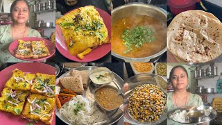 aapko कौन chahiye +Breakfast \u0026 Lunch🍱 dahi tadka toast🌺 panchmel dal tadka🌺 phulka roti