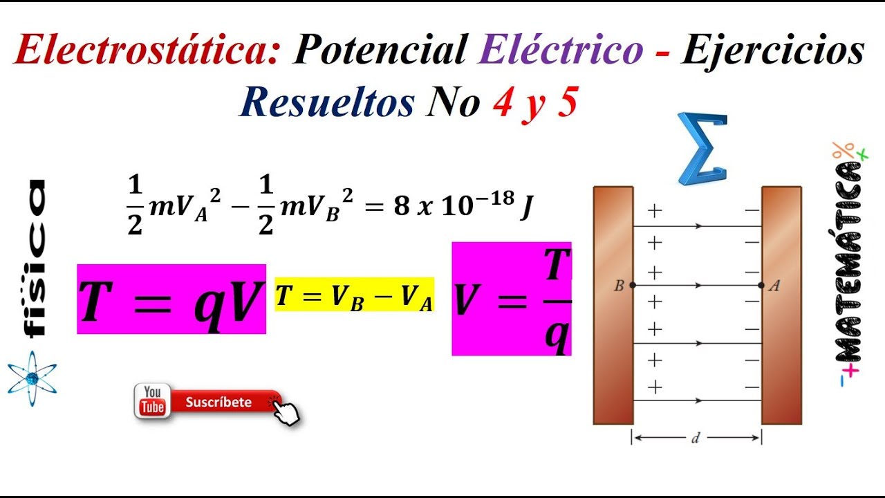 Potencial Eléctrico - Ejercicios Resueltos No 4 Y 5 | Electrostática ...