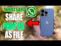 How to Share Photos & Videos as a File in Whatsapp on iPhone