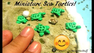 DIY Miniature Polymer Clay Sea Turtle Tutorial | MollysMiniStuff