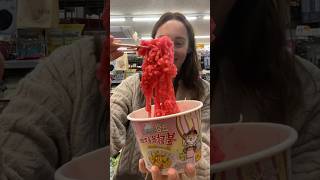 I Made My Sister Eat EVERY Pink Food in a Korean Convenience Store! #korea #conveniencestore #ramen