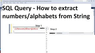 SQL Query | How to extract numbers from String | Split word into characters | Two methods