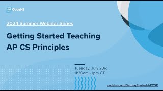 Getting Started Teaching AP CSP