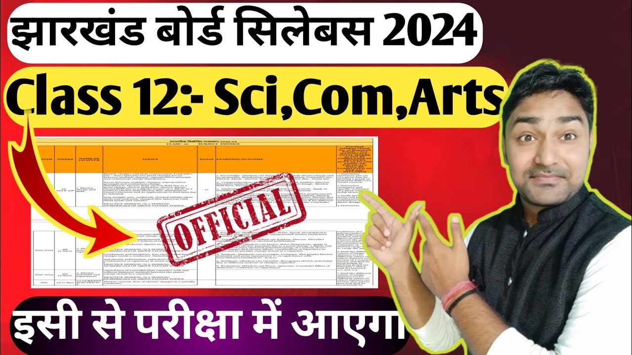 Jac Board Class 12th Syllabus 2024 | Sci Com & Arts | Jac Board ...