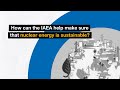 How can the IAEA help make sure that nuclear energy is sustainable?