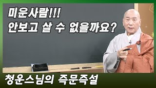 미운사람!! 안보고 살 수 없을까요? [청운스님의 즉문즉설]