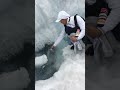 conquering the peek and glacier of mt.athabasca