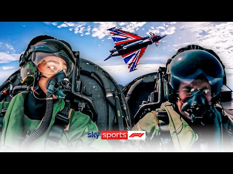 George Russell and Ted Kravitz pilot Eurofighter Typhoons!