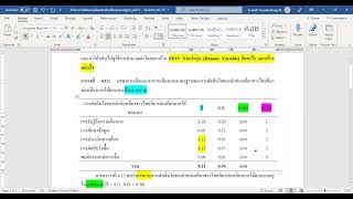 การวิจัยสำหรับมือใหม่ EP40: ตัวอย่างการเขียนอธิบายตารางค่าเฉลี่ยและค่าเบี่ยงเบนมาตรฐานในบทที่ 4