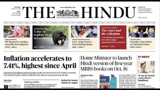 13th October 2022 | The Hindu Newspaper Analysis | Current Affairs UPSC CSE |