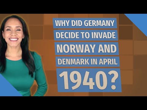 Why did Germany decide to invade Norway and Denmark in April 1940?