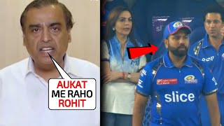 Mukesh Ambani got furious when Rohit Sharma insulted Nita Ambani in front of Sachin Tendulkar in IPL