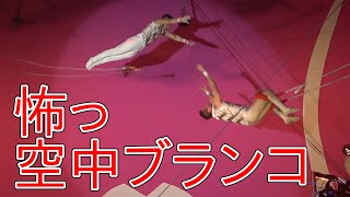 [さくらサーカス]空中ブランコ。危険なのでネットが張られました (Sakura Circus)