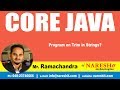 Core Java Tutorials | Program on Trim in Strings? | Mr.Ramachandra