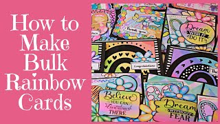 DIY Card Making Tutorial - Bulk Rainbow Cards in Just 30 Minutes!