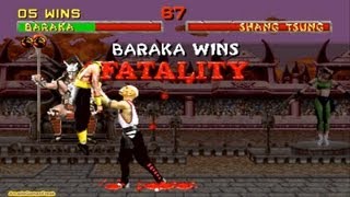 Mortal Kombat 2 arcade Baraka Gameplay Playthrough