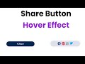 Social Media Share Button With Hover Effect | Only with HTML & CSS