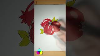 How To Draw Pomegranate #shorts