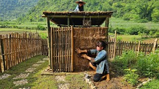 Full Video 3 days of making a bamboo toilet and going to the fields to catch frogs