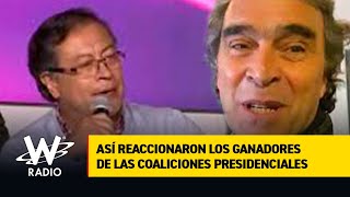 Así reaccionaron Fajardo, Gutiérrez y Petro al ganar sus coaliciones presidenciales