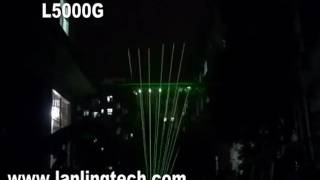 L5000G+ QuickShow  5W Green 40kpss ILDA Animation Laser show system