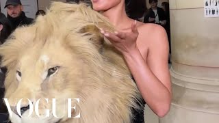 Kylie Jenner's Lion's Head Dress at the Schiaparelli Couture Show