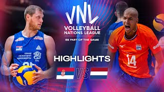 🇷🇸 SRB vs. 🇳🇱 NED - Highlights | Week 2 | Men's VNL 2024