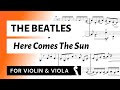 Here Comes The Sun for Violin & Viola Duet | SHEET MUSIC