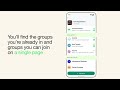 How to access your community groups from the Chats tab | WhatsApp