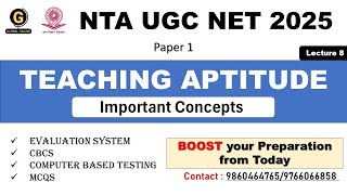 NET/SET Paper 1 Preparation 2025 Teaching Aptitude | Evaluation System and CBCS system with MCQs