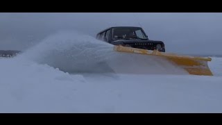 Mitsubishi Pajero DIY diagonal snow plow